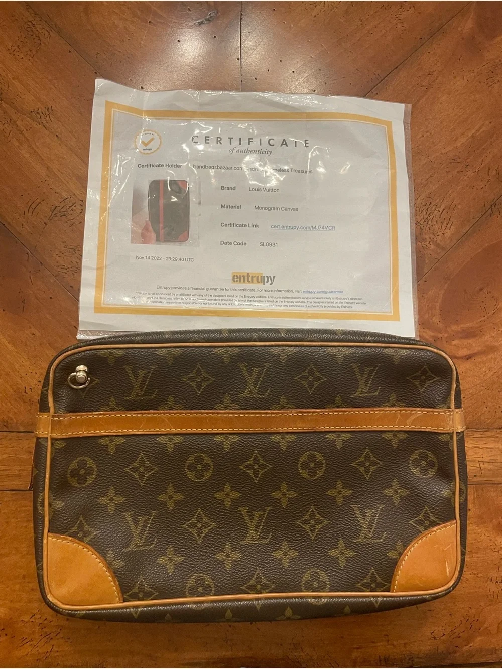 Louis Vuitton Brown Monogram Canvas Men’s Pouch